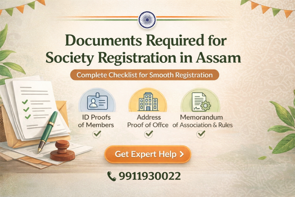 Documents Required for Society Registration in Assam (Complete Guide 2026)