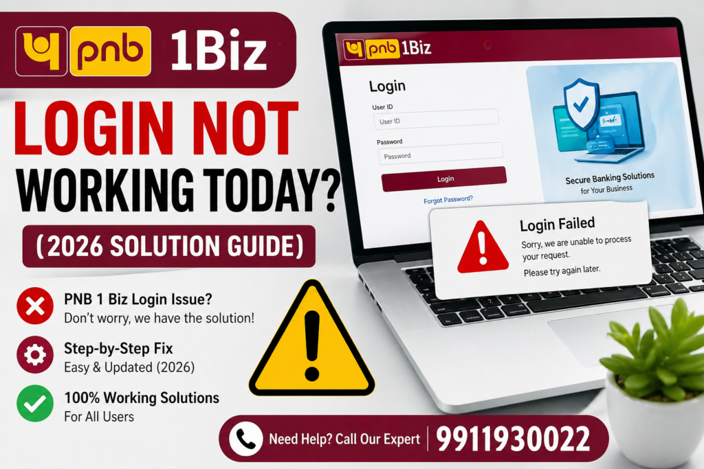 PNB 1 Biz Login Not Working?