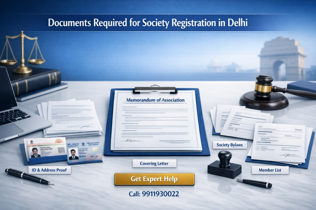 Documents required for society registration in delhi