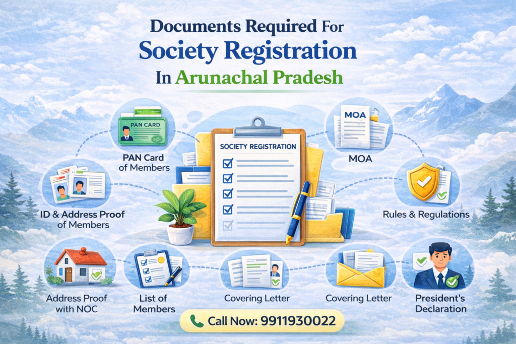 Documents Required for Society Registration in Arunachal Pradesh (Complete Guide 2026)