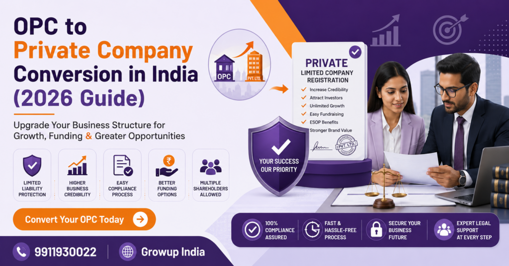 OPC to Private Company in India 2026
