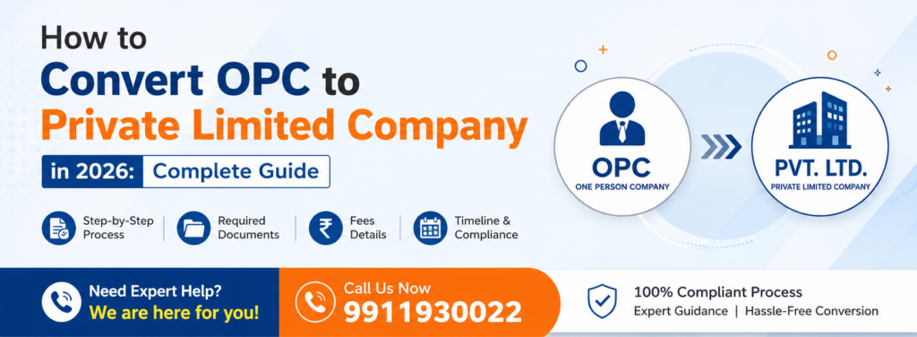 How to Convert OPC to Private Limited Company in 2026: Complete Guide