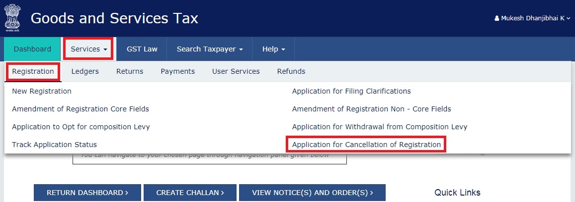 GST Registration Cancellation