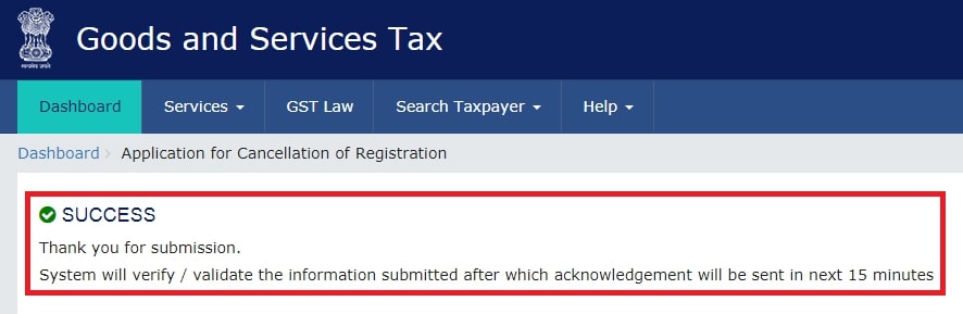 GST Registration Cancellation